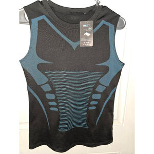 Men's Unbranded Black Blue Athletic Tank Top Size M